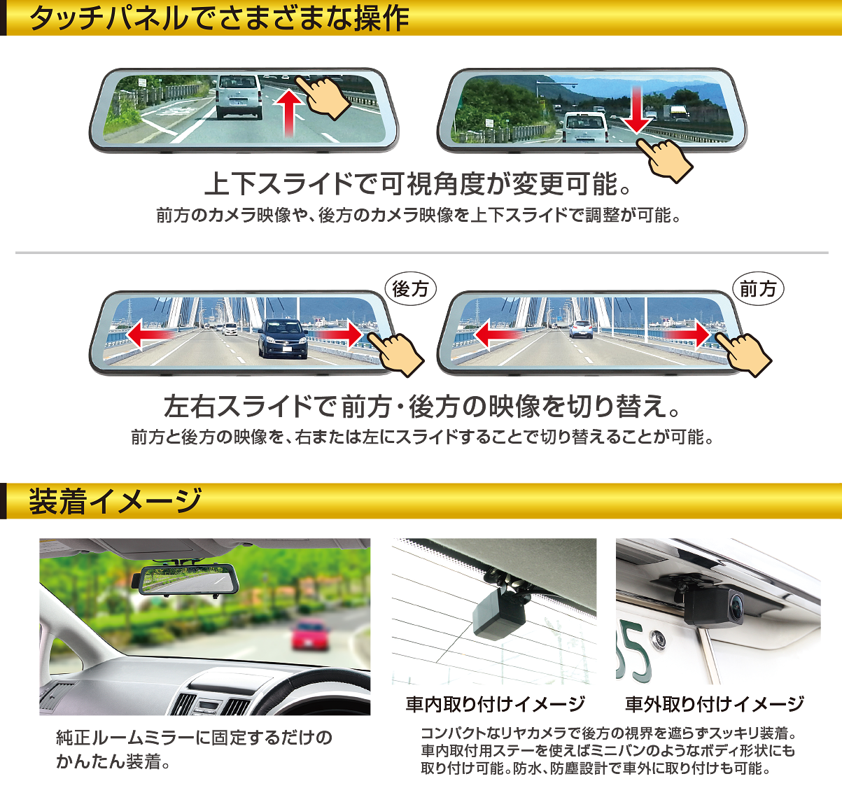 No 5600 前後録画ドライブレコーダーミラー 製造終了品 大橋産業株式会社 No 5600 前後録画ドライブレコーダーミラー 製造終了品 大橋産業株式会社