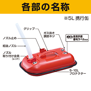 No 1652 ガソリン携行缶 10l 大橋産業株式会社